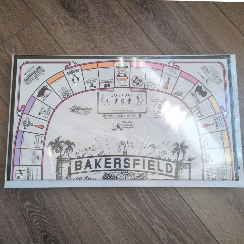 NEW Hometown Games Bakersfield City'Opoly Board Game Sealed